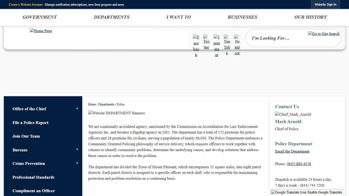 Police | Mount Pleasant, SC - Official Website